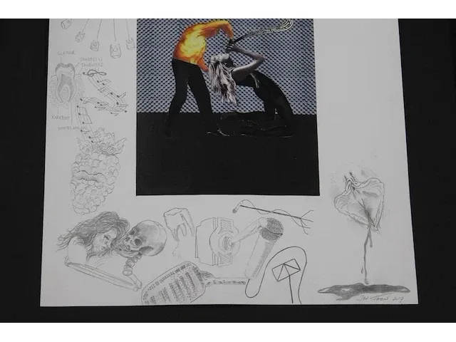 Jan fabre - origineel - tekening en collage - afbeelding 5 van  8