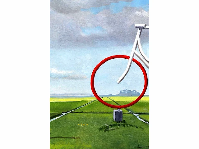 Jan van den brink - holland fiets nr.1 - olie op doek - afbeelding 5 van  8
