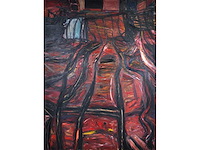 Jan van der pol - stadsgezicht - olie op doek - 200x150 cm - afbeelding 1 van  11