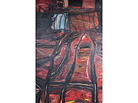 Jan van der pol - stadsgezicht - olie op doek - 200x150 cm - afbeelding 8 van  11