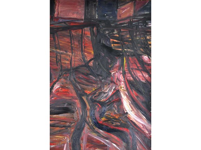 Jan van der pol - stadsgezicht - olie op doek - 200x150 cm - afbeelding 9 van  11