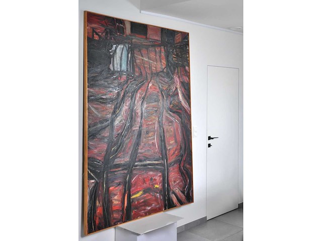 Jan van der pol - stadsgezicht - olie op doek - 200x150 cm - afbeelding 10 van  11
