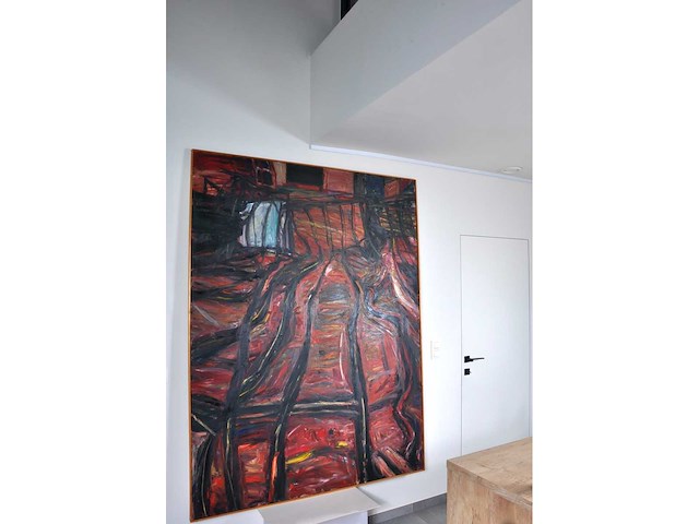 Jan van der pol - stadsgezicht - olie op doek - 200x150 cm - afbeelding 11 van  11