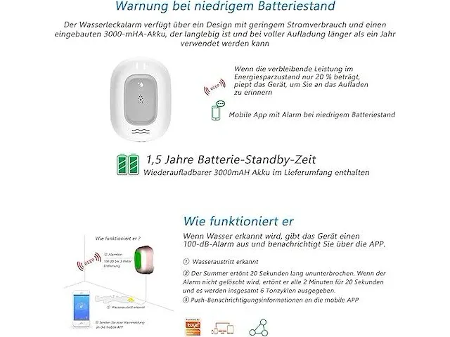 Janeeyre wifi smart home wateralarm - afbeelding 2 van  2