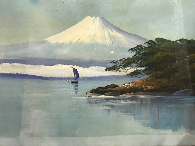Japanse triptiek schilderijen. begin 1900. - afbeelding 6 van  26