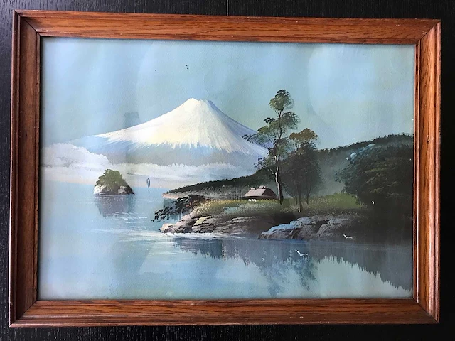 Japanse triptiek schilderijen. begin 1900. - afbeelding 10 van  26