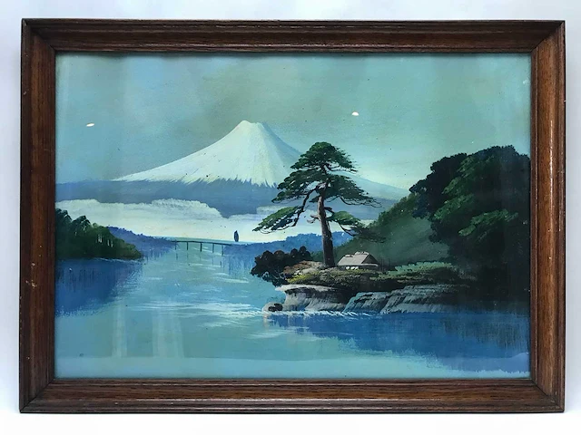 Japanse triptiek schilderijen. begin 1900. - afbeelding 21 van  26
