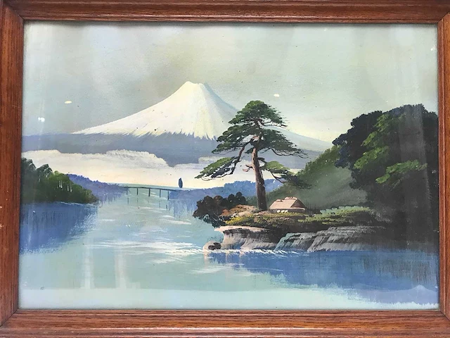 Japanse triptiek schilderijen. begin 1900. - afbeelding 26 van  26