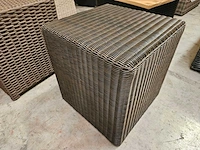 Jardini wicker kubus 42 x 42 x h45cm donkerbruin - afbeelding 1 van  3