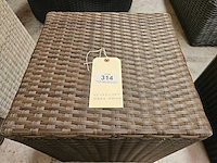 Jardini wicker kubus 43 x 43 x h47cm donkerbruin - afbeelding 3 van  3