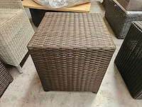 Jardini wicker kubus 43 x 43 x h47cm donkerbruin - afbeelding 2 van  3