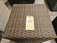 Jardini wicker kubus 43 x 43 x h47cm donkerbruin - afbeelding 3 van  3