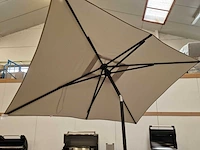 Jardinico torino steelparasol 150 x 210cm lichtgrijs - afbeelding 2 van  6