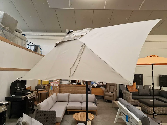 Jardinico torino steelparasol 150 x 210cm lichtgrijs - afbeelding 5 van  6