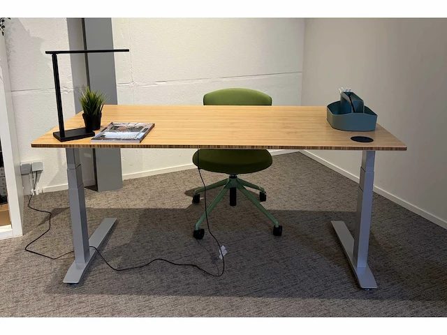 Jarvis low range elektrisch zit-sta bureau 160x80 (silver) - afbeelding 1 van  7