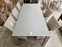 Jati-kebon alu tuintafel arolla lichtgrijs 220 x 100cm - afbeelding 4 van  4