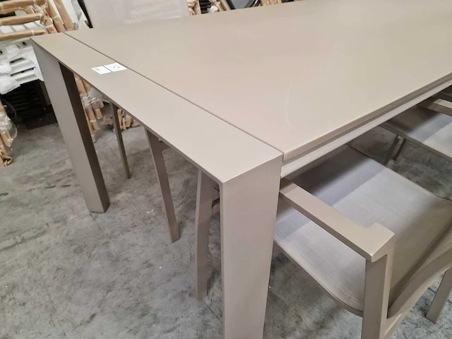 Jati-kebon alu tuintafel aspen champagne mat 200 x 100cm - afbeelding 3 van  4