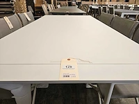 Jati-kebon alu tuintafel aspen wit mat 200 x 100cm - afbeelding 3 van  3