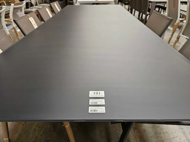 Jati-kebon alu tuintafel frame arolla taupe mat 280 x 100cm - afbeelding 3 van  3