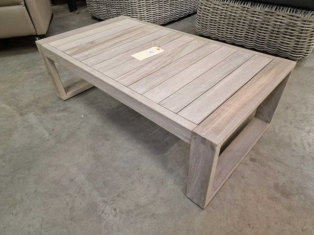 Jati-kebon teak lounge tafel 110 x 60cm instant grey - afbeelding 1 van  4