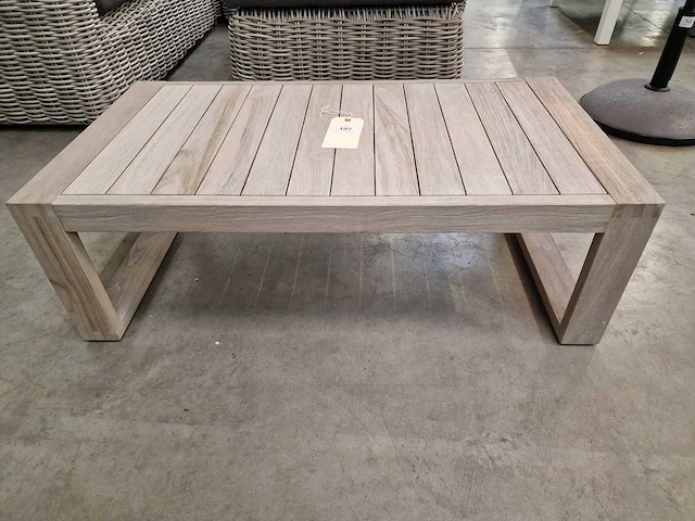 Jati-kebon teak lounge tafel 110 x 60cm instant grey - afbeelding 2 van  4