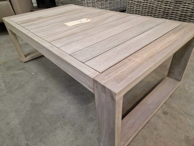 Jati-kebon teak lounge tafel 110 x 60cm instant grey - afbeelding 3 van  4
