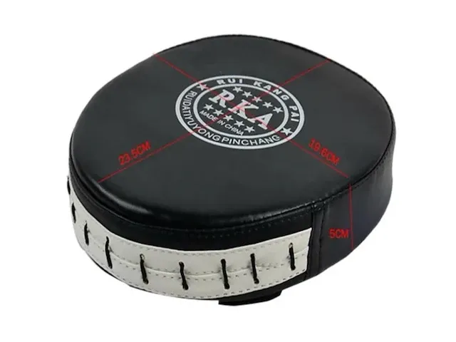 Jawes- boks pad- 1 stuk- zwart- bokspads- pads boksen- pads- afweer stootkussen- handpad- mma- kickbox- boxen- muay- thai- karate- judo- bokskussen- boks pad- kick pad- sporten- professioneel - afbeelding 4 van  5