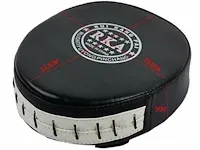 Jawes- boks pad- 1 stuk- zwart- bokspads- pads boksen- pads- afweer stootkussen- handpad- mma- kickbox- boxen- muay- thai- karate- judo- bokskussen- boks pad- kick pad- sporten- professioneel - afbeelding 4 van  5