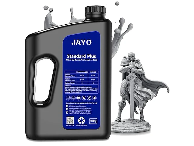 Jayo 3d printer hars 2kg - donkergrijs - afbeelding 1 van  4