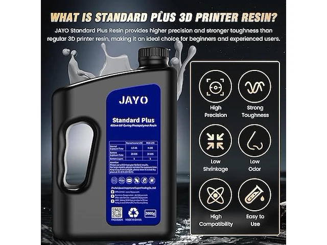 Jayo 3d printer hars 2kg - donkergrijs - afbeelding 4 van  4