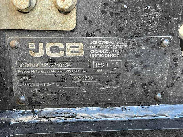 Jcb - 2019 - 15 c-1 - midigraafmachine - afbeelding 16 van  26