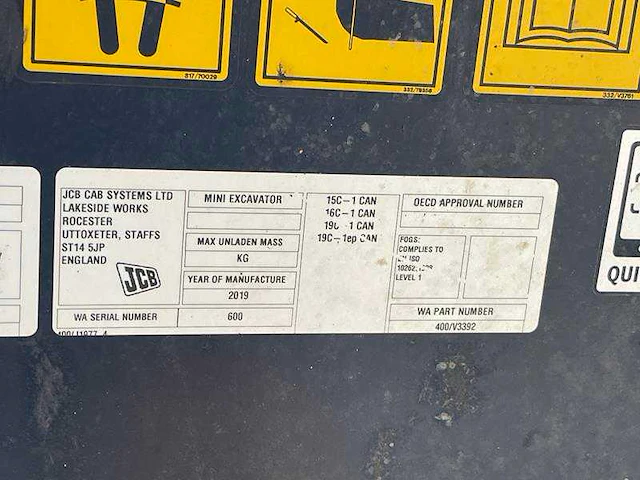 Jcb - 2019 - 15 c-1 - midigraafmachine - afbeelding 19 van  26