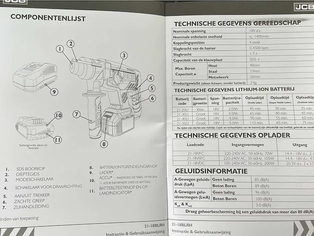 Jcb 10-delige set accugereedschappen - afbeelding 14 van  25