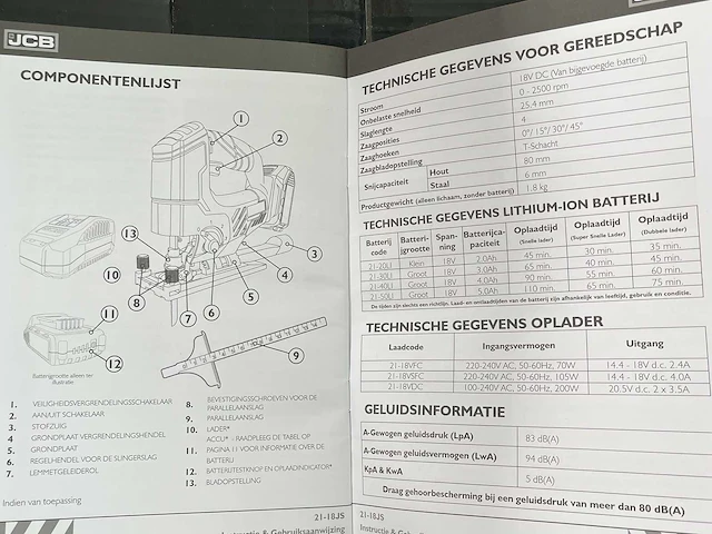 Jcb 10-delige set accugereedschappen - afbeelding 16 van  25