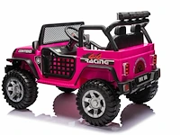 Jeep 4x4 elektrische kinderauto 12v - 1 tot 6 jaar - roze - afbeelding 2 van  2