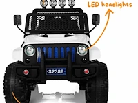 Jeep 4x4 elektrische kinderauto 12v - 1 tot 6 jaar - rubberen banden - rood (nieuw) - afbeelding 3 van  8