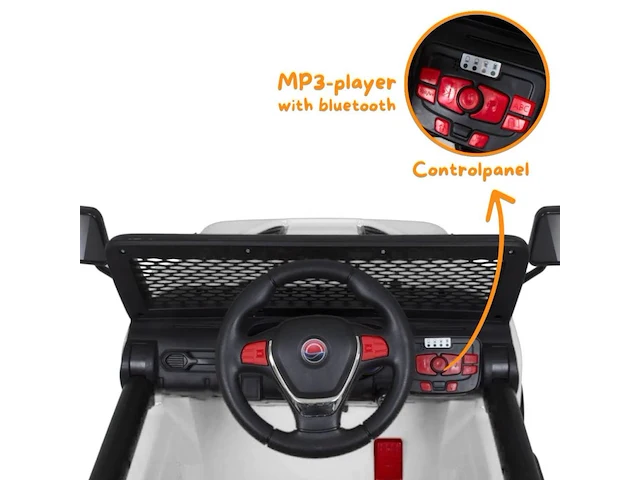 Jeep 4x4 elektrische kinderauto 12v - 1 tot 6 jaar - rubberen banden - rood (nieuw) - afbeelding 4 van  8