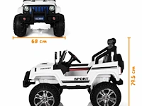 Jeep 4x4 elektrische kinderauto 12v - 1 tot 6 jaar - rubberen banden - rood (nieuw) - afbeelding 8 van  8