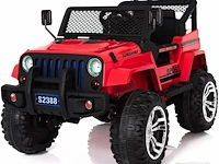 Jeep 4x4 elektrische kinderauto 12v - 1 tot 6 jaar - rubberen banden - wit (nieuw)