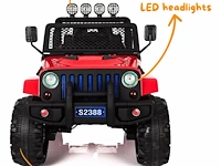 Jeep 4x4 elektrische kinderauto 12v - 1 tot 6 jaar - rubberen banden - wit (nieuw) - afbeelding 3 van  5