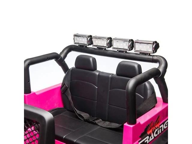 Jeep conteno 4x4 elektrische kinderauto 12v - roze - afbeelding 3 van  5