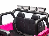 Jeep conteno 4x4 elektrische kinderauto 12v - roze - afbeelding 3 van  5