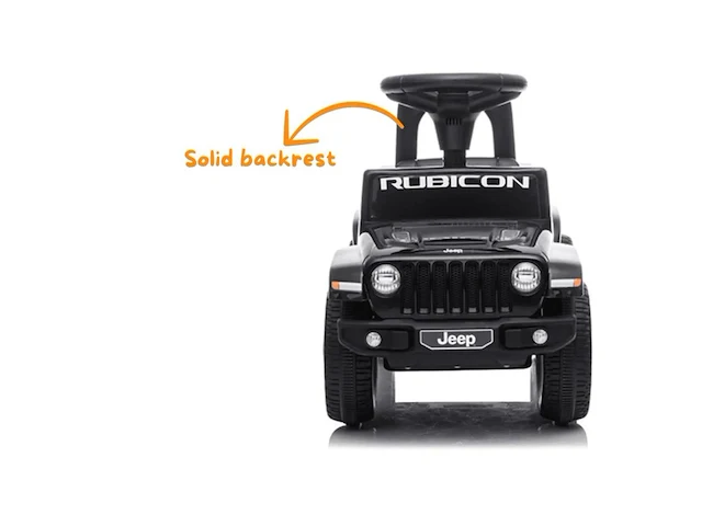 Jeep wrangler 2-in-1 loopauto - 1 tot 3 jaar - zwart - afbeelding 1 van  4