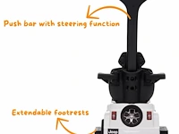 Jeep wrangler loopauto 2-in-1 - 1 tot 3 jaar - met mp3-speler - zwart - afbeelding 2 van  4