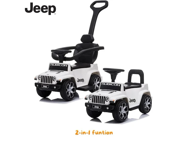 Jeep wrangler loopauto 2-in-1 - 1 tot 3 jaar - met mp3-speler - zwart - afbeelding 4 van  4