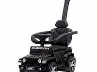 Jeep wrangler loopauto met duwstang - zwart - afbeelding 1 van  8