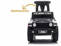 Jeep wrangler loopauto met duwstang - zwart - afbeelding 4 van  8