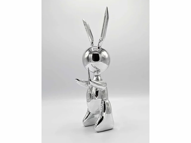 Jeff koons (na) - konijn (zilver) - afbeelding 2 van  5