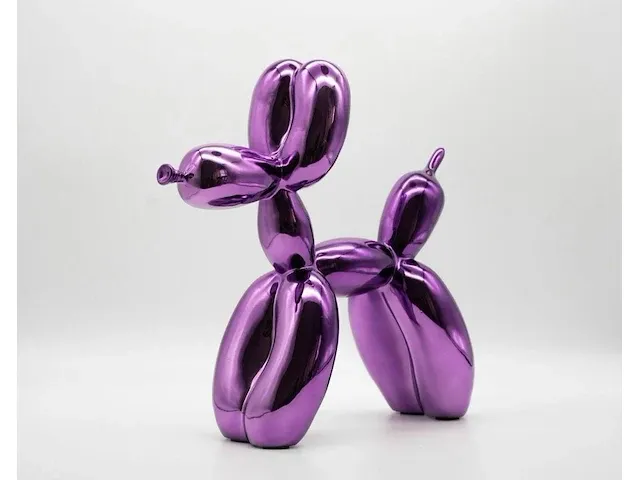 Jeff koons, purple balloon dog xxl - afbeelding 1 van  3