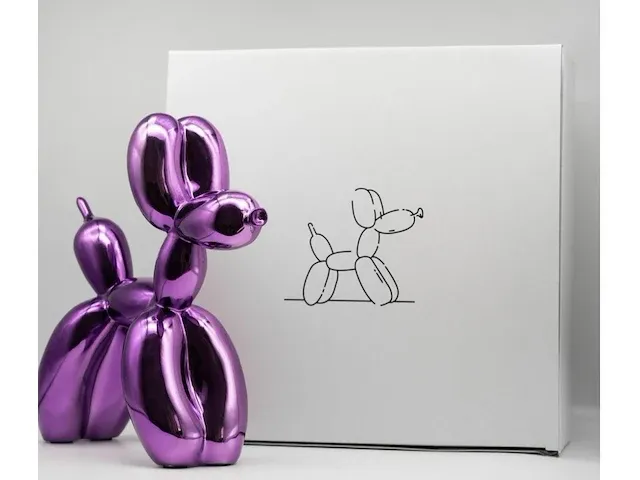 Jeff koons, purple balloon dog xxl - afbeelding 3 van  3